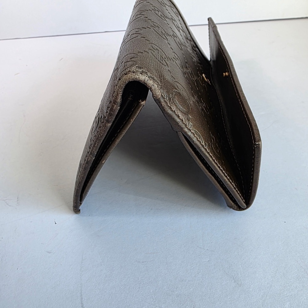 Gucci Embossed Brown Leather Wallet - Picture 4 of 9